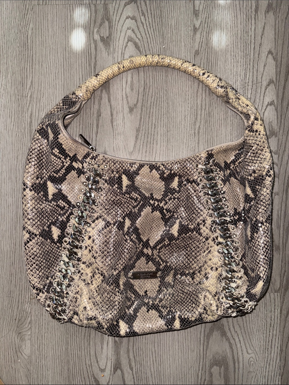 Michael Kors Python Shoulder Bag in Beige and Brown